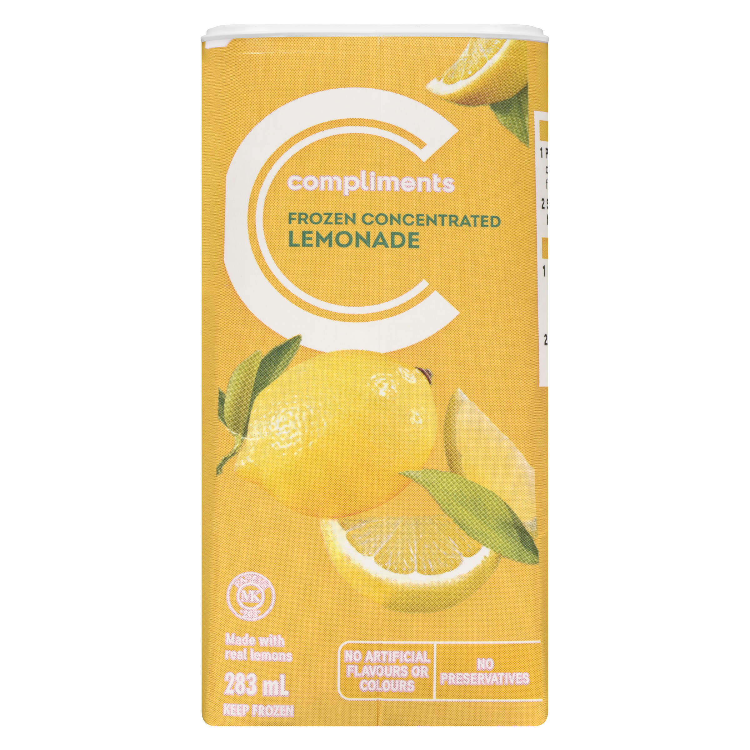 Frozen Juice Lemonade 283 ml Compliments.ca