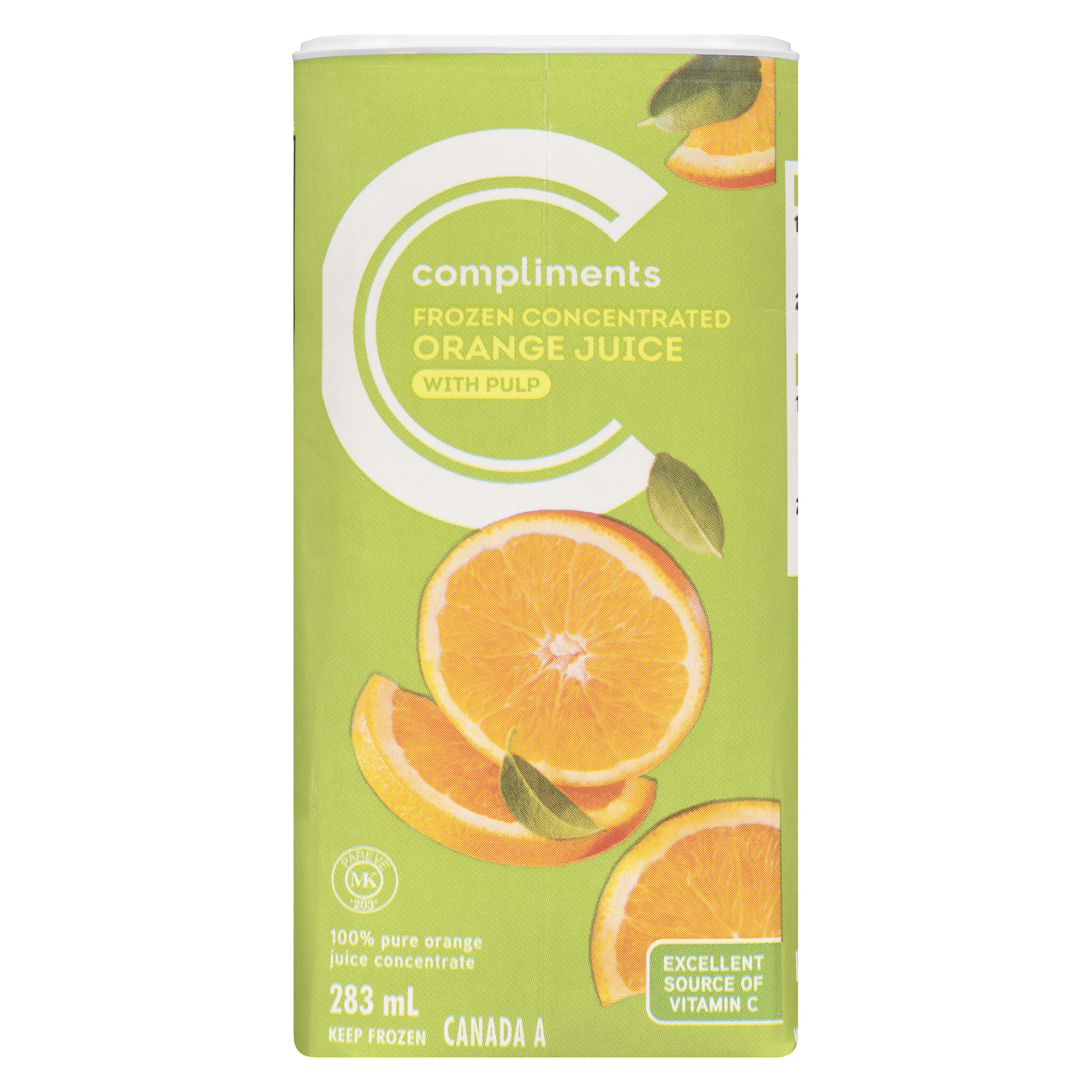 Frozen Juice Orange With Pulp 283 ml Compliments.ca