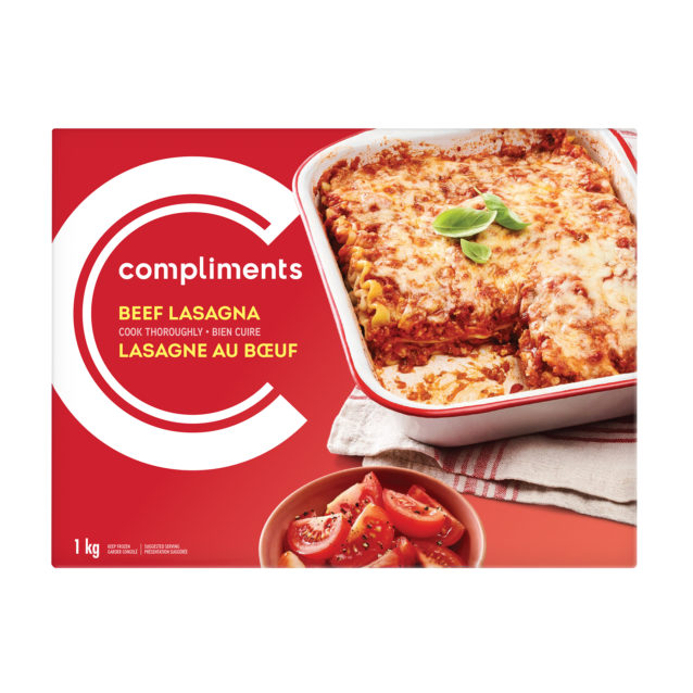 GlutenFree Traditional Beef Lasagna 1 kg Compliments.ca