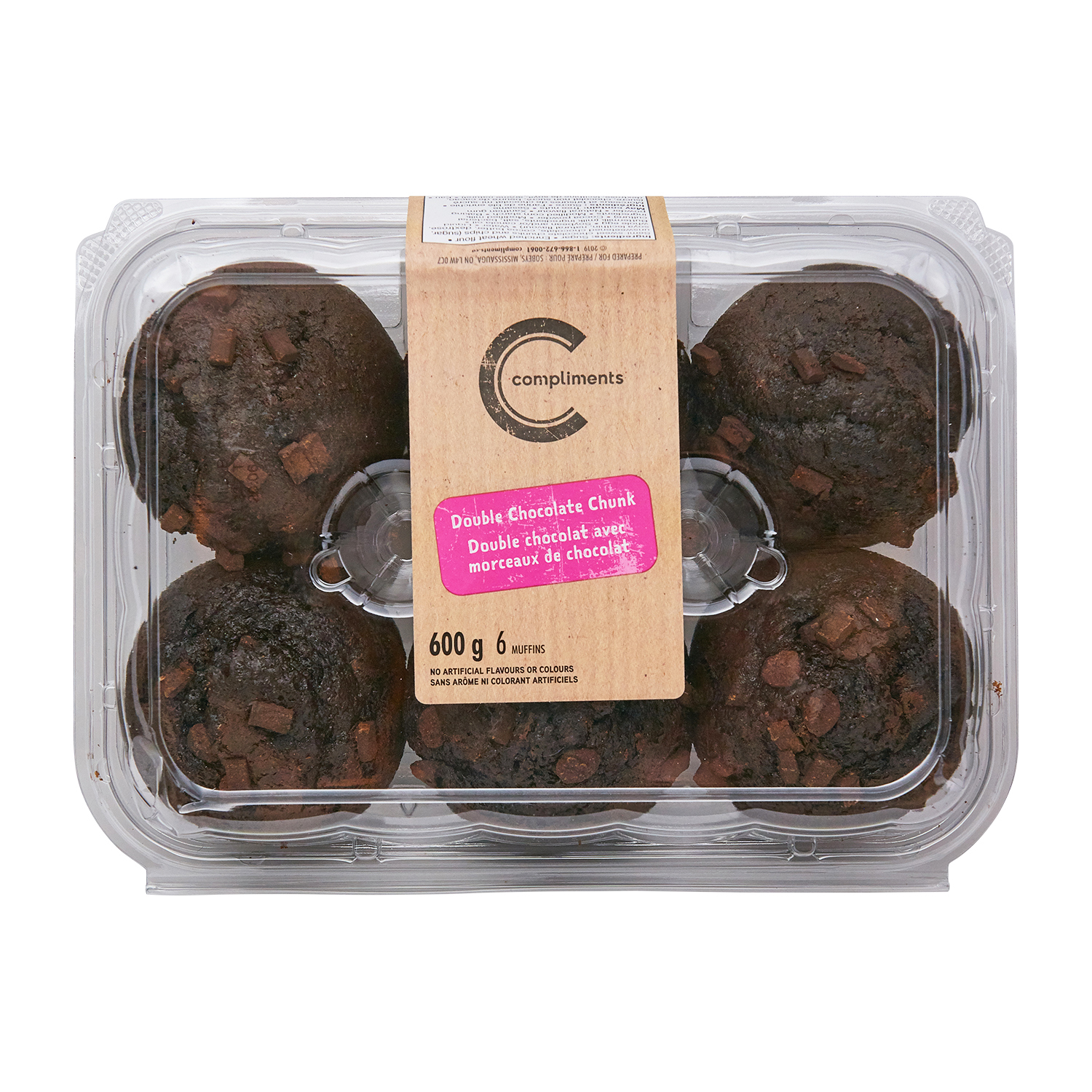 Muffins Double Chocolate Chunk 600 G Compliments Ca Muffins Double Chocolate Chunk 600 G Compliments Ca