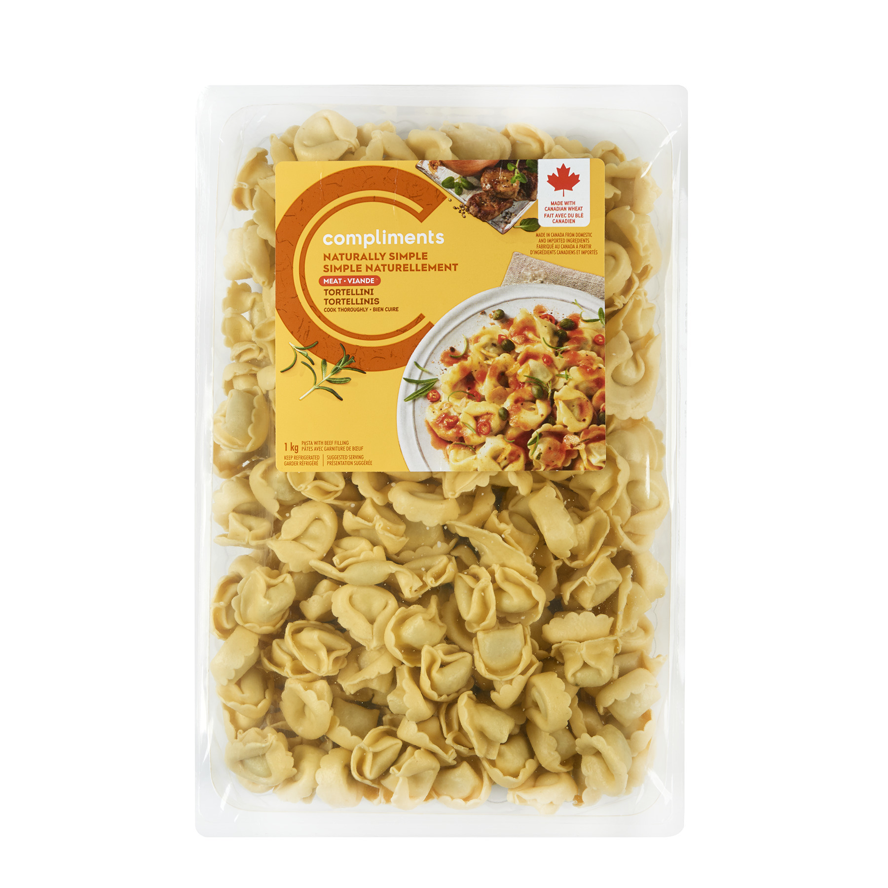 Naturally Simple Beef Tortellini 1 kg Compliments.ca