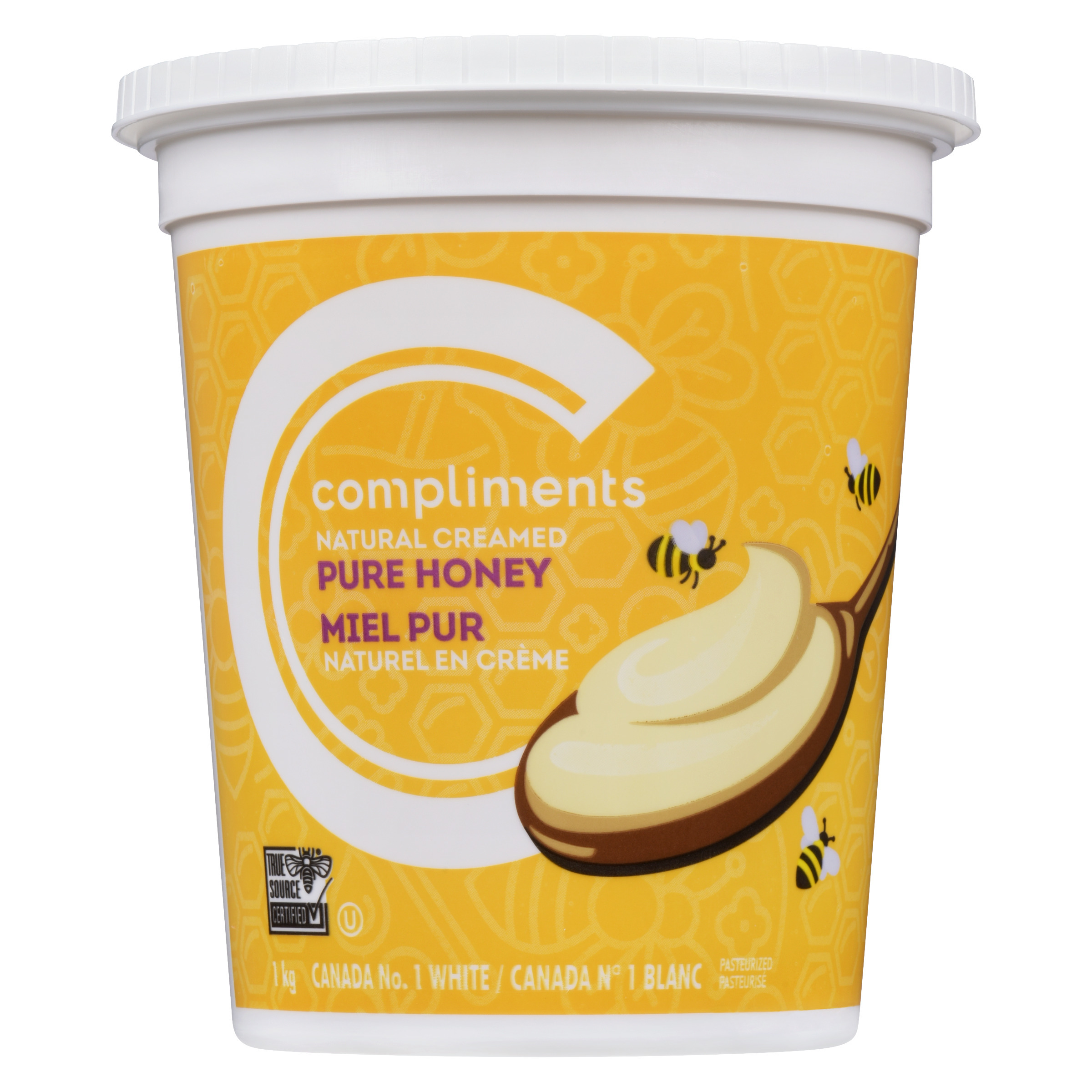 Pure Naturally Creamed Honey 1 kg Compliments.ca