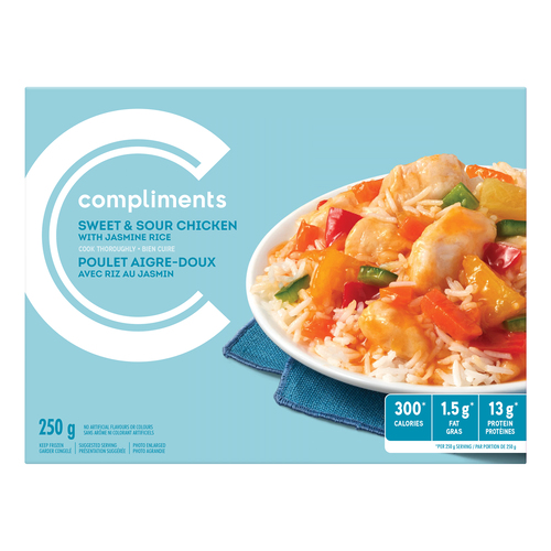 Balance Frozen Entree Sweet & Sour Chicken With Jasmine Rice 250 g