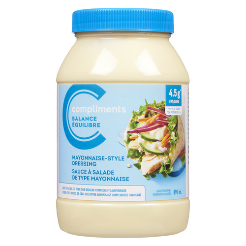 Balance Mayonnaise Style Dressing 890 mL Compliments.ca