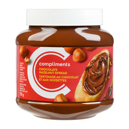 Chocolate Hazelnut Spread 725 g Compliments.ca