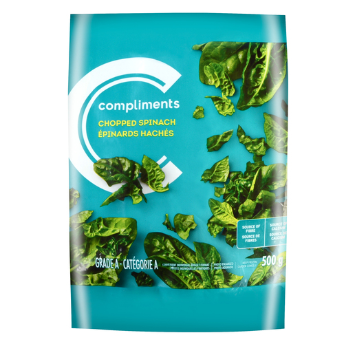 Chopped Spinach Frozen Vegetables 500 g | Compliments.ca
