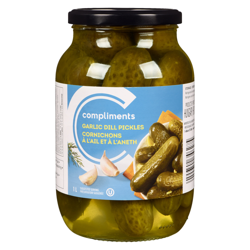 Cornichons à et à l’ail, 1 l Compliments.ca