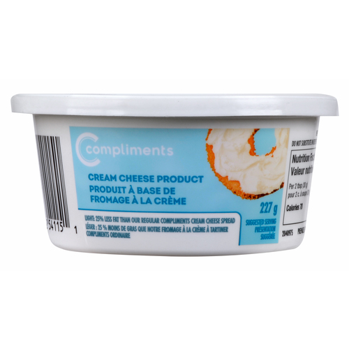 Cream Cheese Light Spread 227 g Compliments.ca