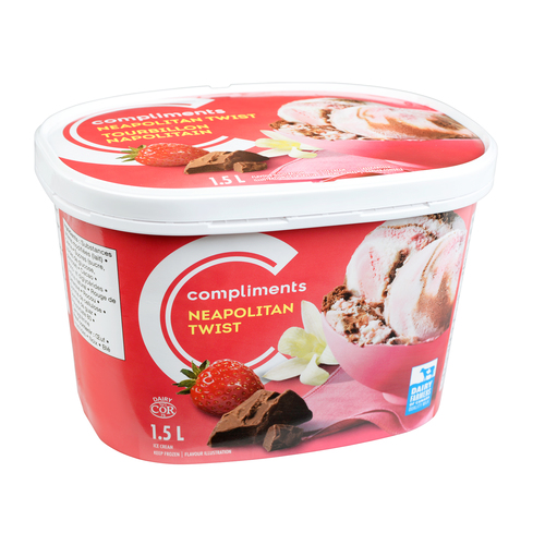 Crème glacée napolitaine 2 L - Crème glacée et sorbet