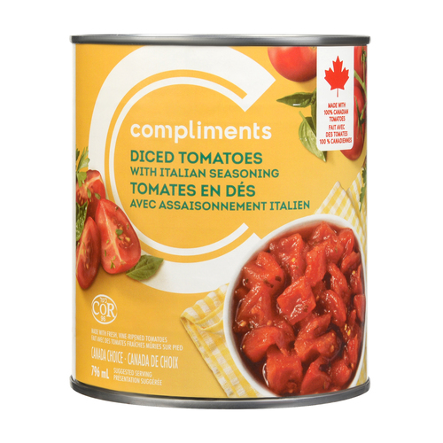 Diced Tomatoes With Italian Seasoning 796 ml Compliments.ca