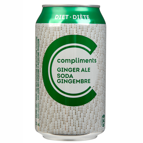Diet Ginger Ale Soft Drink 355 mL Compliments.ca