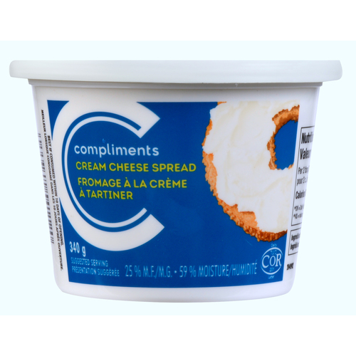 Fromage à la crème, 340 g Compliments.ca Fromage à la crème, 340 g Compliments.ca