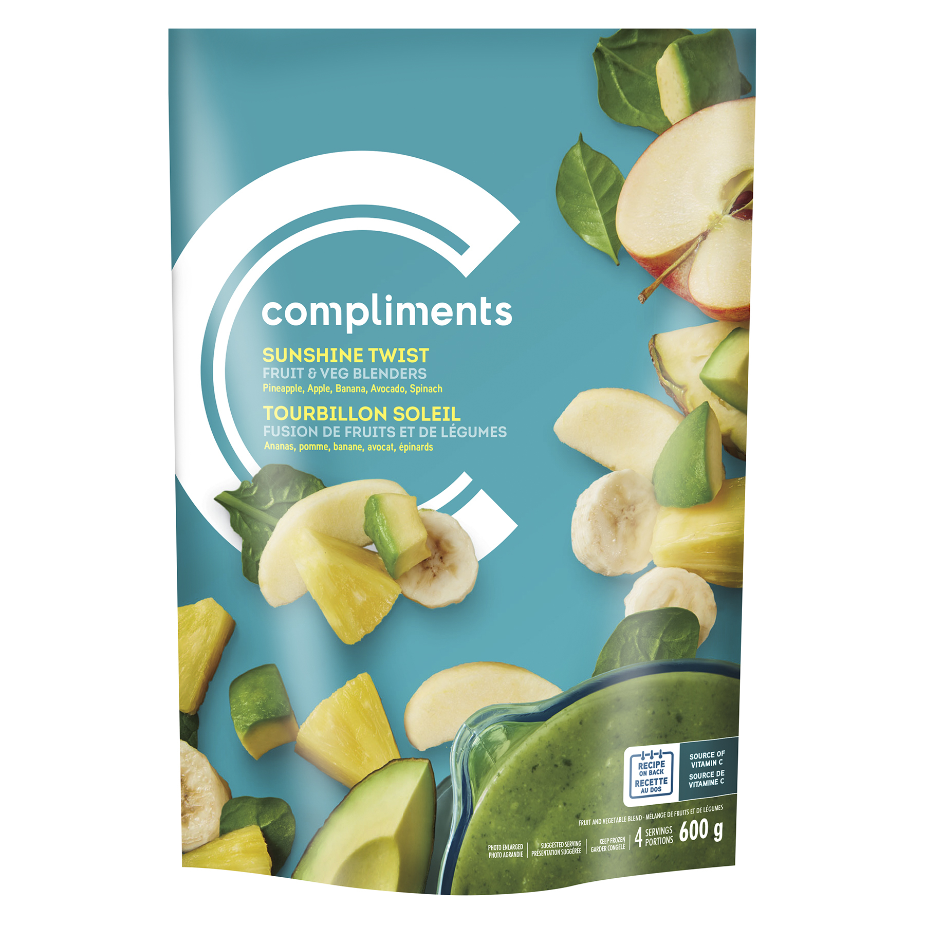 Frozen Fruit & Vegetable Blenders Sunshine Twist 600 g Compliments.ca