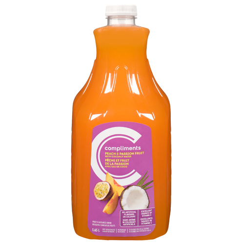 Juice Peach & Passion Fruit with Coconut Water 1.65 L Compliments.ca