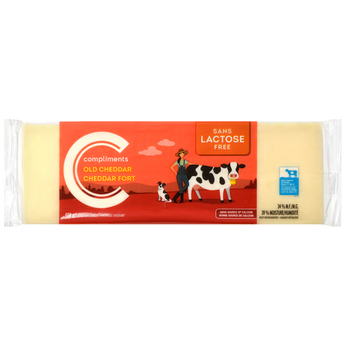 Lactosefree Old Cheddar White Cheese 400 g Compliments.ca