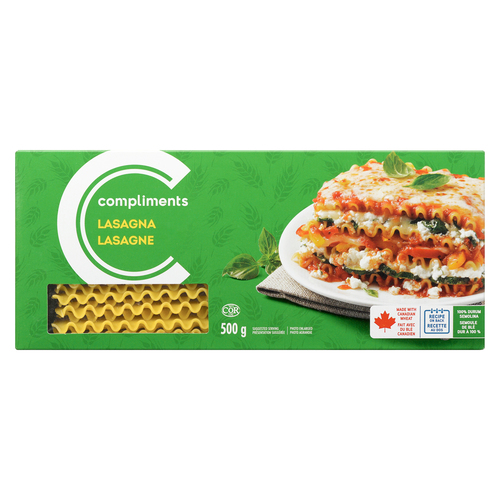 Lasagna Noodles 500 g Compliments.ca