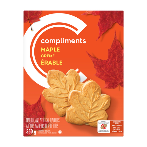 Maple Cream Cookies 350 g Compliments.ca