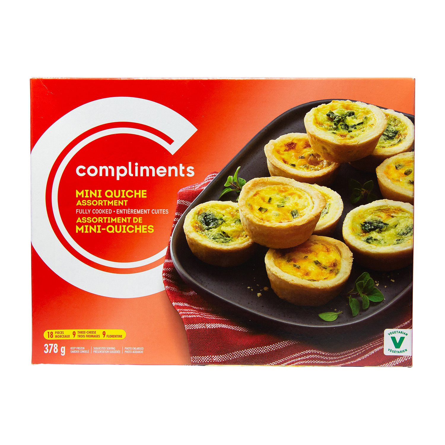 Mini Quiche Assortment 378 g Compliments.ca