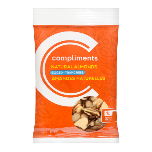 Natural Sliced Almonds 100 g Compliments.ca
