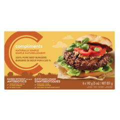 Read more about Naturally Simple 100% Pure Beef Burgers Raised Without Antibiotics 851 g