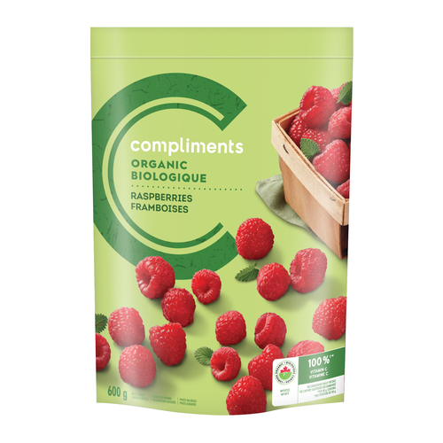 Organic Frozen Raspberries 600 g Compliments.ca