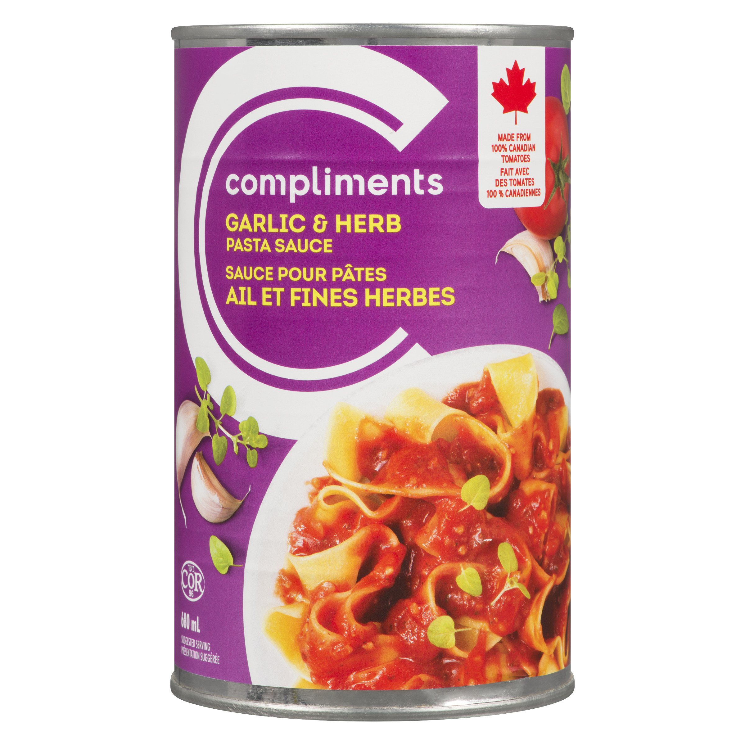 Pasta Sauce Garlic and Herb 680 ml Compliments.ca
