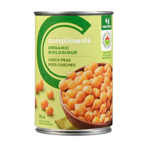 Pois chiches Biologique, 398 ml Compliments.ca Pois chiches Biologique, 398 ml Compliments.ca