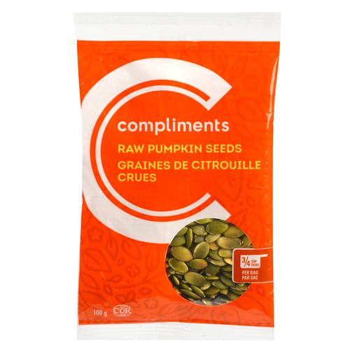 Raw Pumpkin Seeds 100 g Compliments.ca