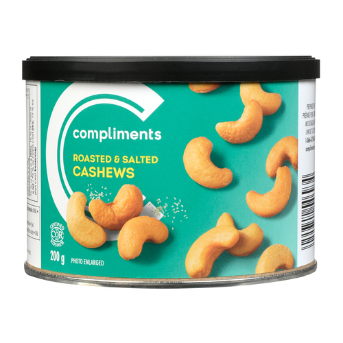 Roasted and Salted Cashews 200 g Compliments.ca