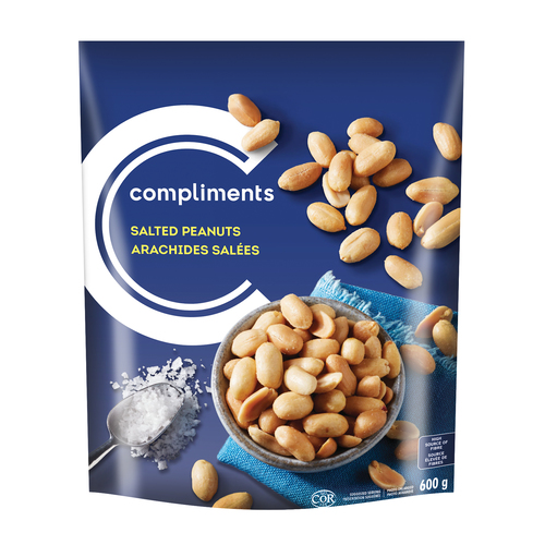 Roasted & Salted Peanuts 600 g Compliments.ca