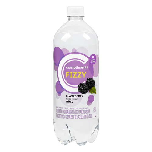 Sparkling Fizzy Blackberry Water 1 L Compliments.ca