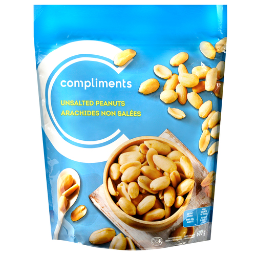 Unsalted Blanched Peanuts 600 g Compliments.ca