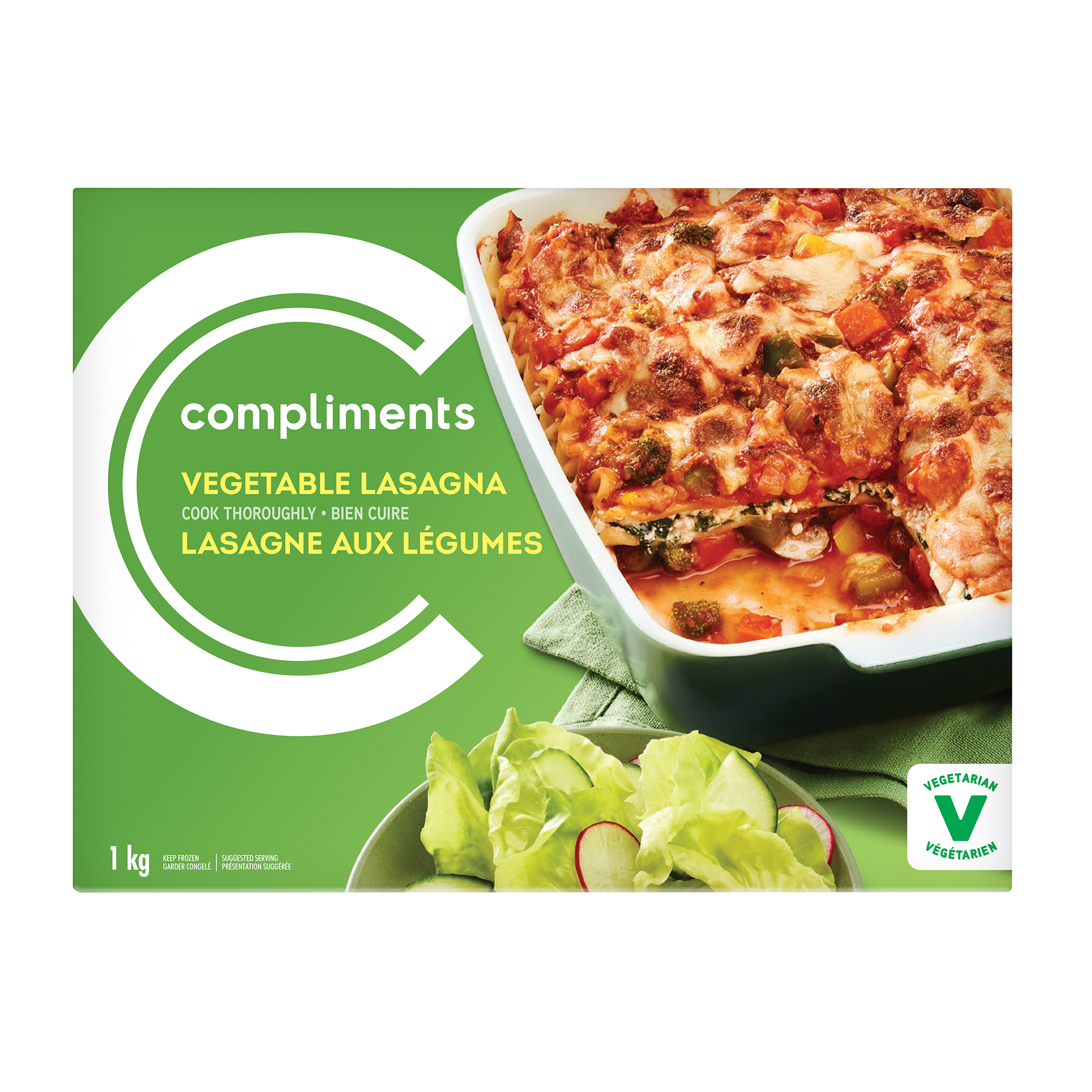 Vegetable Lasagna 1 kg Compliments.ca