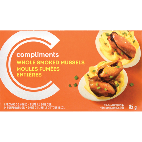 Whole Smoked Mussels 85 g Compliments.ca
