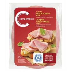Jambon Forêt-Noire fume, extra maigre, tranche mince, 175 g