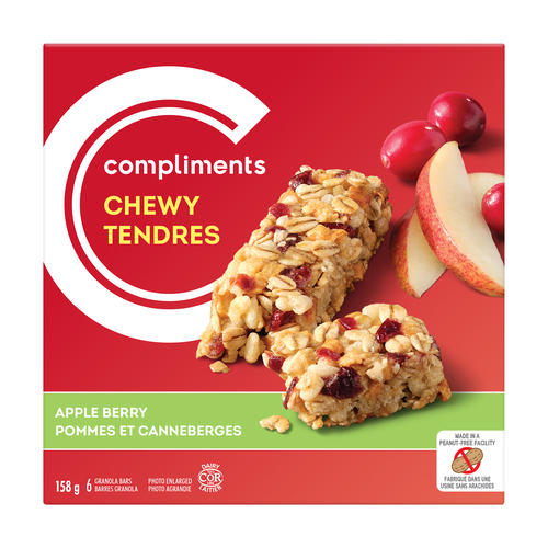 Granola Chewy Apple Berry Bar 158 g Compliments.ca