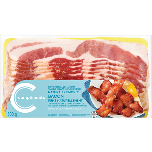 Regular Low Sodium Bacon 500 g Compliments.ca