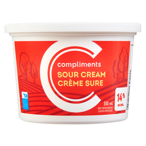 14% MF Sour Cream 500 ml | Compliments.ca