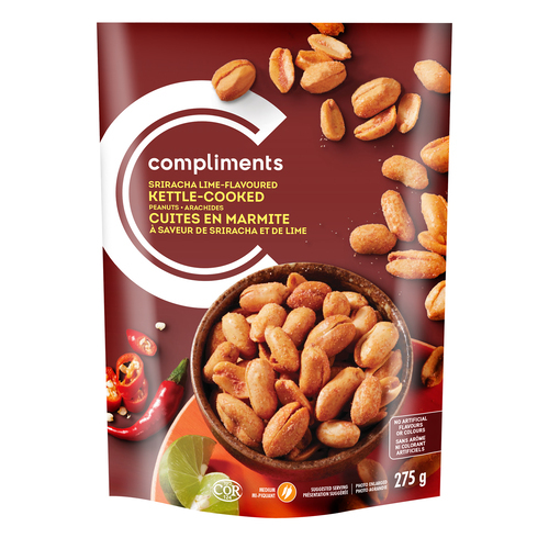 Kettle Cooked Peanuts Sriracha Lime 275 g Compliments.ca