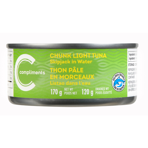 Light Chunked Tuna In Water 6 Pack 1020 g Compliments.ca