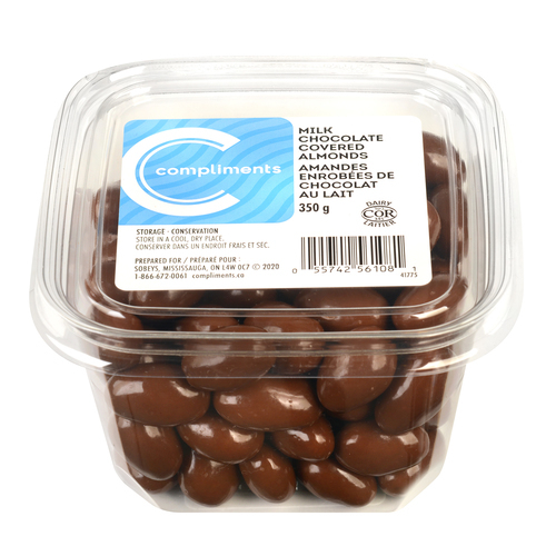 Milk Chocolate Covered Almonds 350 g Compliments.ca