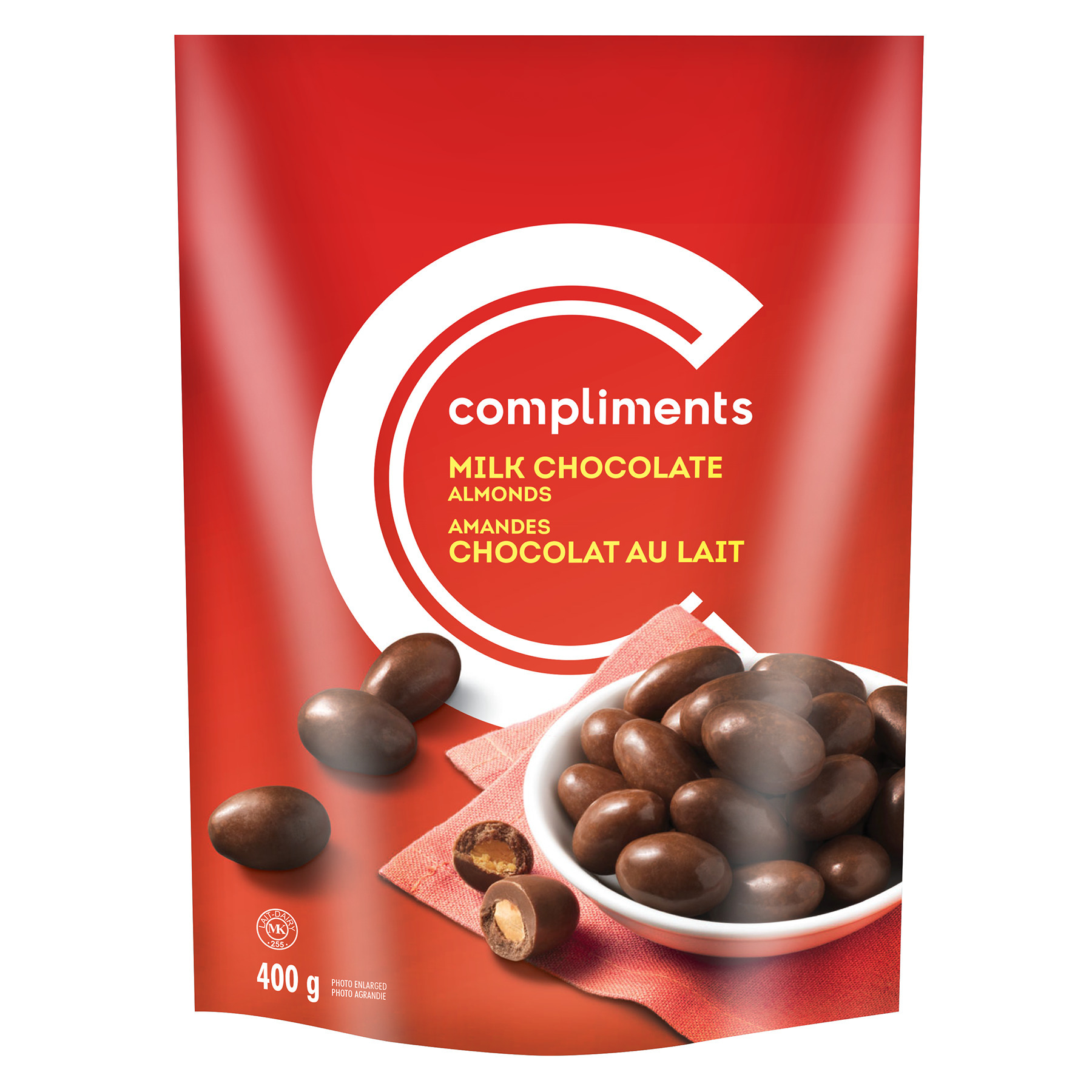 Milk Chocolate Covered Almonds 400 g Compliments.ca