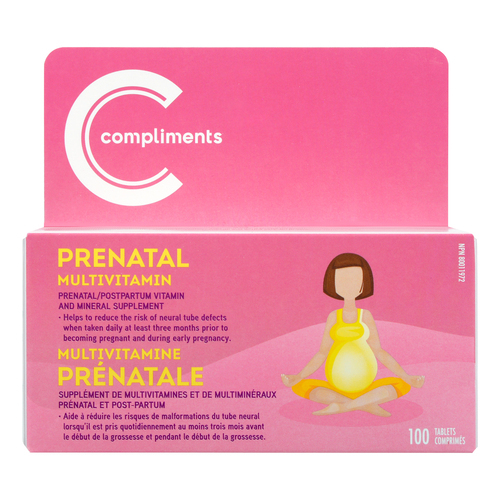 Multivitamin Prenatal 100 EA Compliments.ca