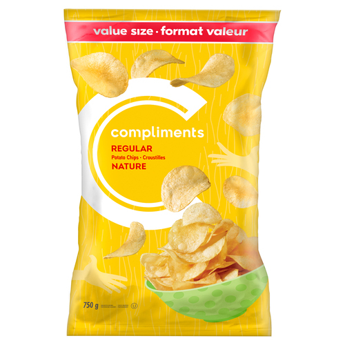 Potato Chips Regular 750 g Compliments.ca