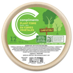 En savoir plus sur Bols compostables en fibres végétales 12 oz 12 un