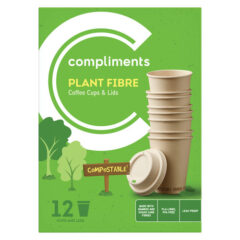 Read more about Compostable Plant Fibre 12oz Cups & Lids 12 EA
