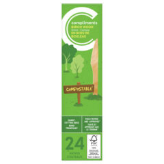 En savoir plus sur Couteaux en bois de bouleau compostable 24 un