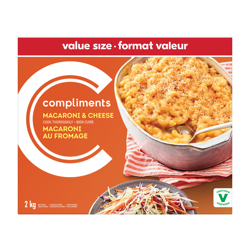 Frozen Macaroni & Cheese 2 kg Compliments.ca