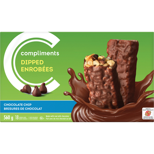 Granola Bars Dipped Chocolate Chip 560 g Compliments.ca
