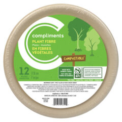 En savoir plus sur Plats compostables en fibres végétales 7 pouces 12 un